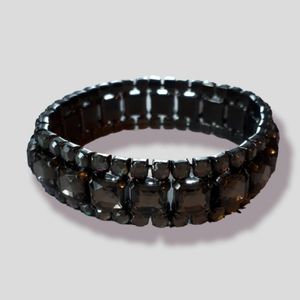 Smoke grey crystal bracelet
